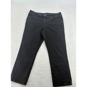 St John's Bay Straight Leg Mens 14PS Jeans Black Classic Denim Pants